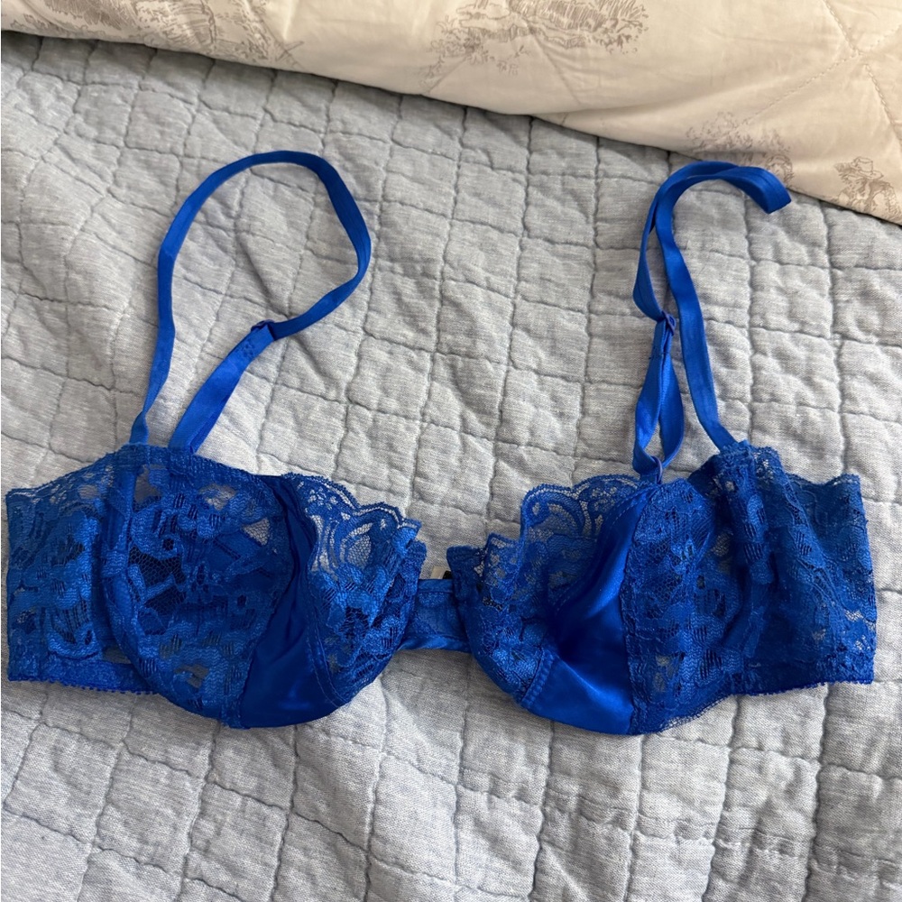 Dior Cobalt Blue Lace Underwire Bra